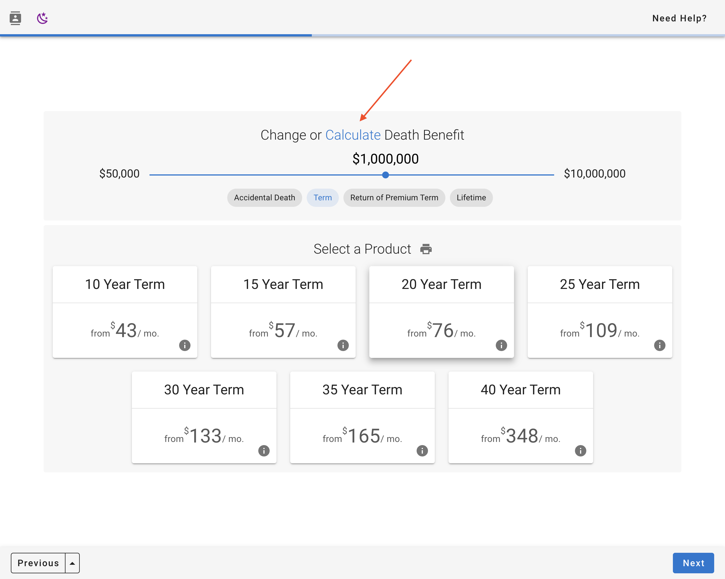 Click Calculate