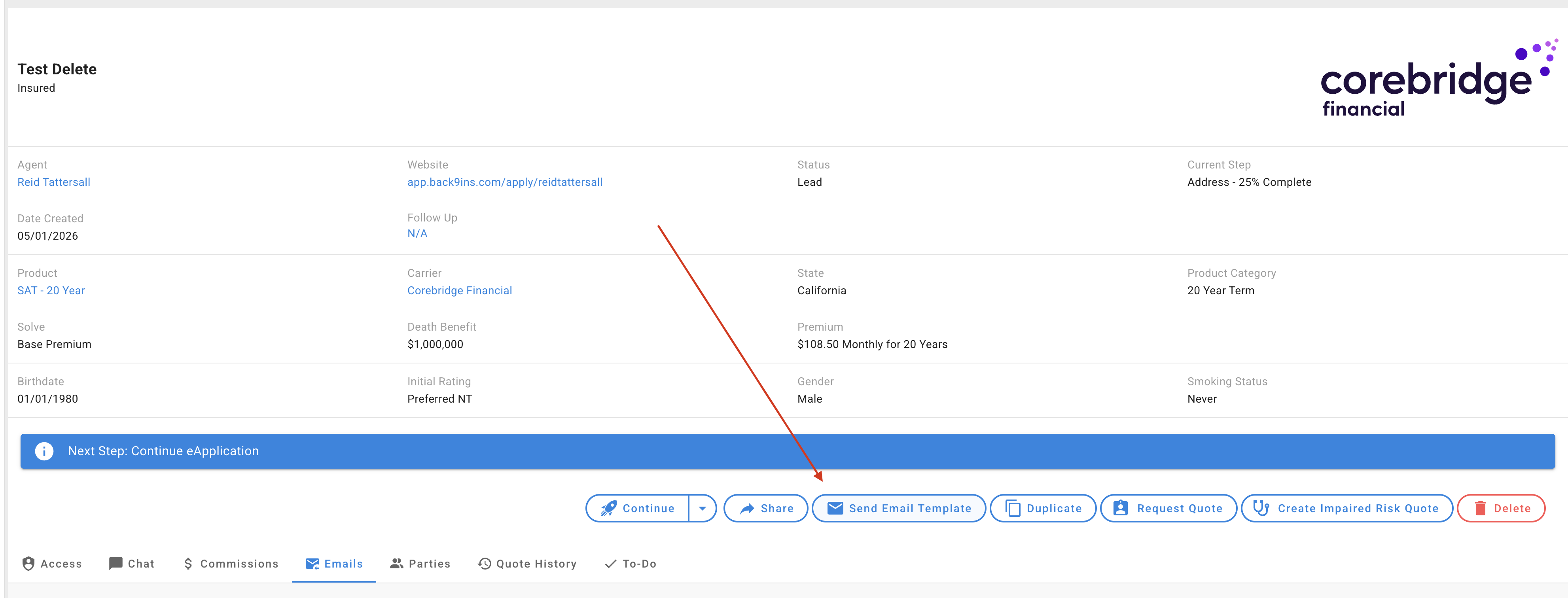 Send Email Template