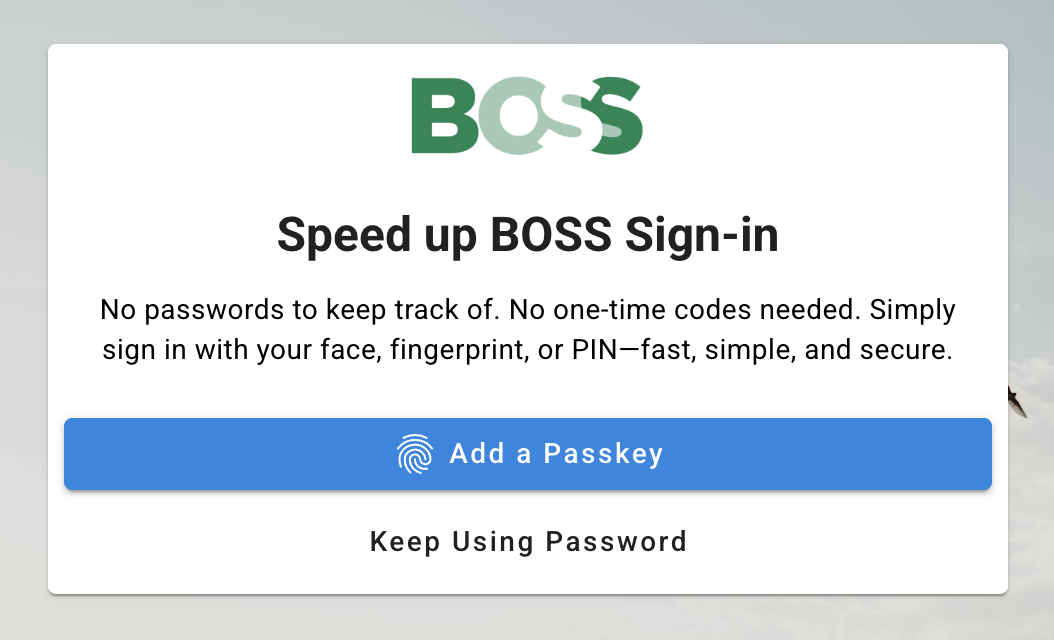 Passkey Suggestion Screen
